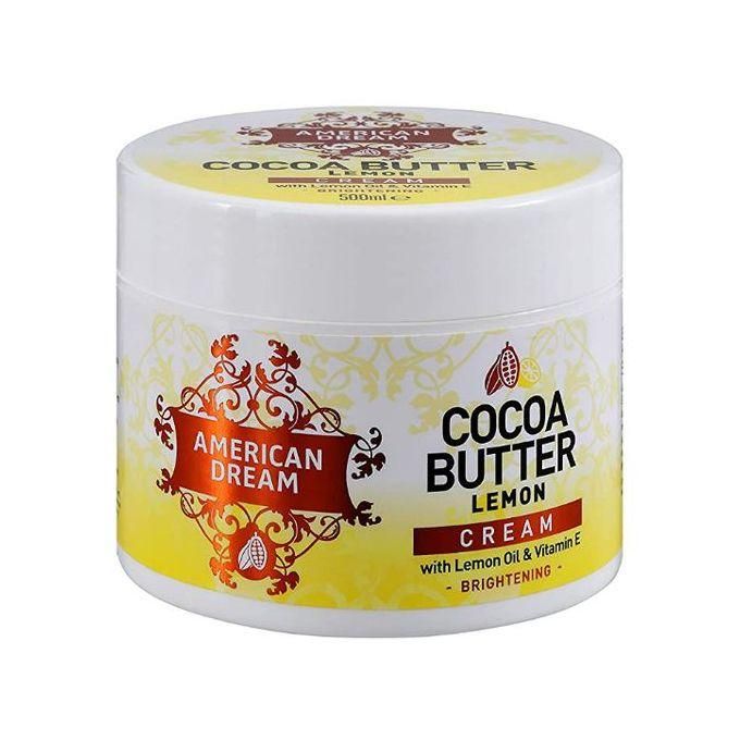 American Dream Cocoa Butter Lemon Brightening Cream Infused With Lemon Oil & Vitamin E 500ml