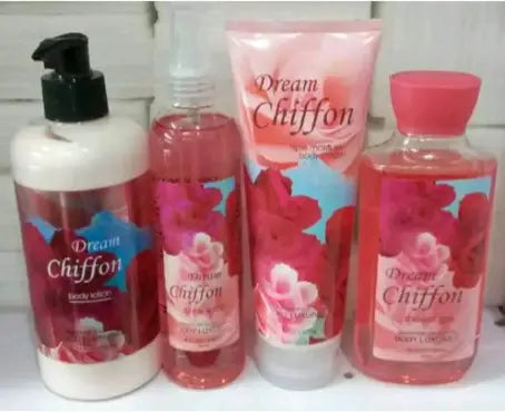 Dear Body Dream Chiffon Body Care Set – Long Lasting Light Floral Fragrance Combo (Shower Gel, Body Lotion, Body Cream & Body Mist) Women Gift Set