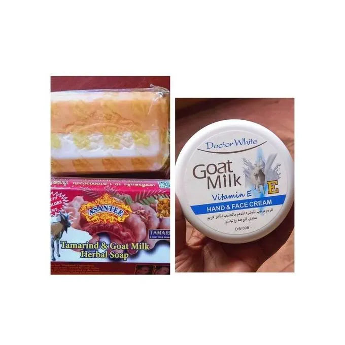 Asantee Tamarind And Goat Milk Soap+ Dr. White Goatmilk Cream