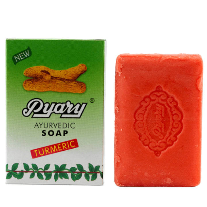 Pyary Ayurvedic Turmeric Tumeric indian Soap Natural 100% Vegan For Smooth Even Skin Tone