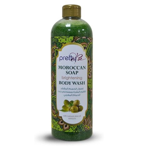 Pretty Be MORROCAN SOAP Brightening Body Wash With Olive Extracts. Deeply Cleanses, Removes ACNE & DARK SPOTS, 1000ml