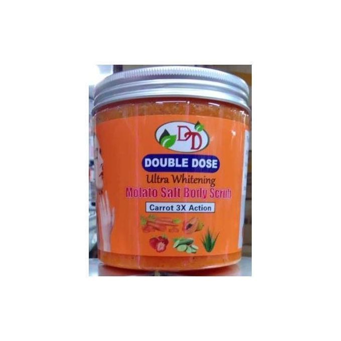 DOUBLE DOSE Molato Ultra Whitening Salt Body Scrub With Carrot 3× Action For Hydrating,Exfoliating ,Nourishing,Brightening