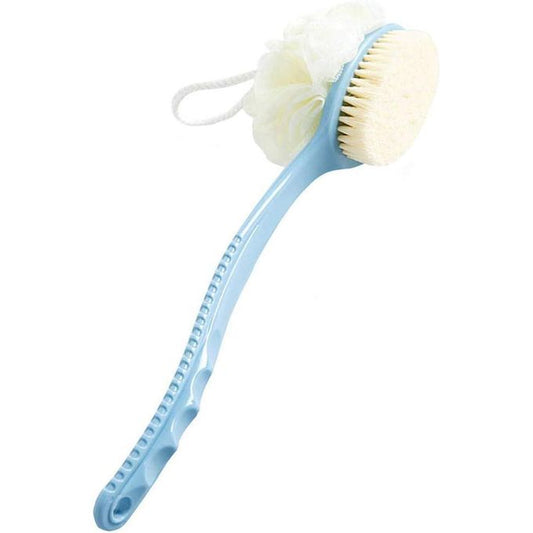Exfoliac Double-Sided Bathing Brush Long Handle Soft- Blue