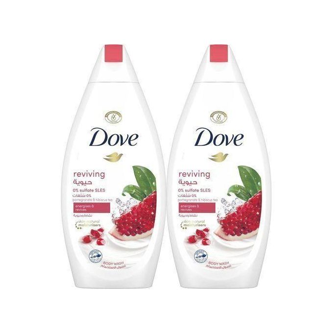 Dove 2pcs Reviving Pomegranate & Hibiscus Tea Shower Gel