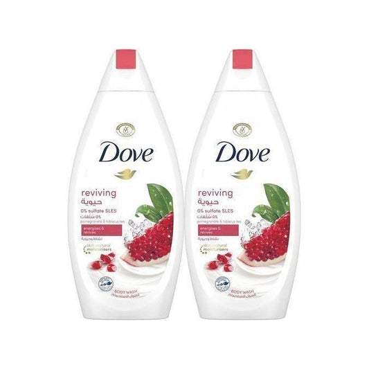 Dove 2pcs Reviving Pomegranate & Hibiscus Tea Shower Gel