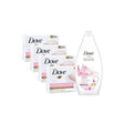 Dove Pink Bar Soaps 135g -4 Pcs & Nourishing Secrets Glowing Ritual Body Wash 500ml