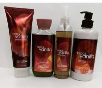 Dear Body Black Vanilla 4-in-1 Body Care Set – Body Lotion, Body Cream, Body Mist & Shower Gel | Long Lasting Vanilla Fragrance | Moisturizing & Softening Skin Care Gift Set
