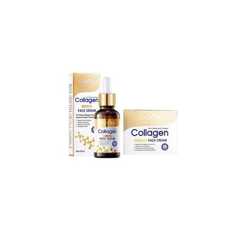 2 in 1, Collagen Cream + Collagen Serum, Anti Aging Collagen Serum and Cream Combo for Smooth, Moisturized Skin