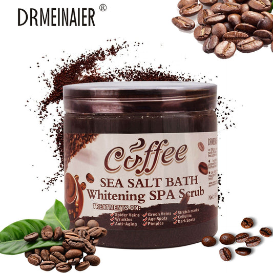 Coffee Sea Salt Bath Brightening & Whitening SPA Scrub Exfoliating Face Body Dead Skin - Dr Meinaier