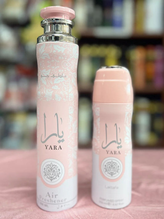 (300ml & 200ml BUNDLE ) Yara Air Freshener + Yara Perfume Spray