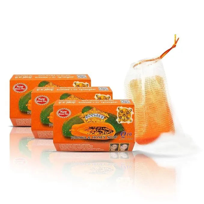 🎉 Anniversary Offer – Limited Time Only! (Pack of 2)Asantee Papaya And Honey Anti Acne Soap - 125gX2 – Nourishing, Natural Skincare for Smooth & Glowing Skin**Asante soap