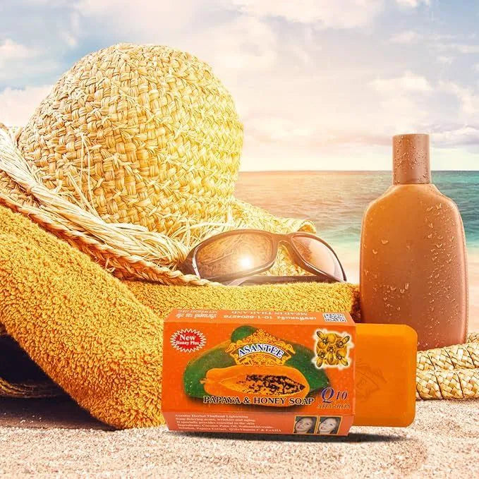 🎉 Anniversary Offer – Limited Time Only! (Pack of 2)Asantee Papaya And Honey Anti Acne Soap - 125gX2 – Nourishing, Natural Skincare for Smooth & Glowing Skin**Asante soap