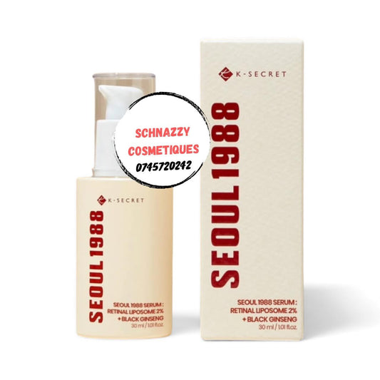K-SECRET SEOUL 1988 Retinal Liposome 2% + Black Ginseng 30ml Absorbs in Deeper Skin Layers for Smooth and Firm Skin Antiaging Brighteing Texture Improvement