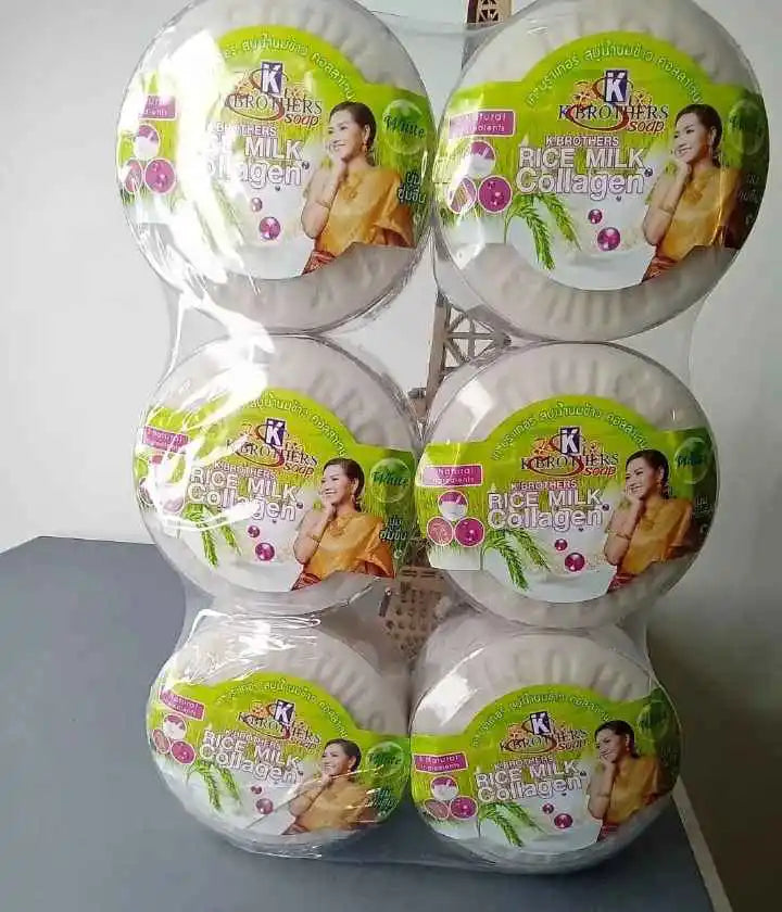 2pcs AUTHENTIC K. BROTHERS RICE MILK COLLAGEN SOAP.(2 PC)