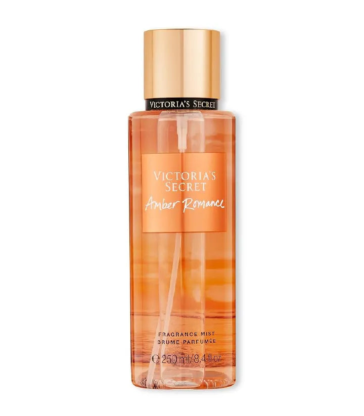 [MIST ONLY] Victoria Secret Amber Romance Body Mist Victoria’s Secret 250 ml – Warm Amber Vanilla Cherry & Creme Anglaise Scent, All-Day Fragrance Mist with Aloe & Chamomile for Women