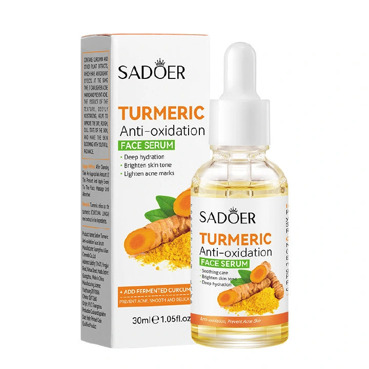 SADOER 2 in 1, Tumeric Serum + Tumeric Soap, Turmeric Serum and Turmeric Soap, Cleans Dirt and Oil Residual  Clears Pores, Shrinks Pore,