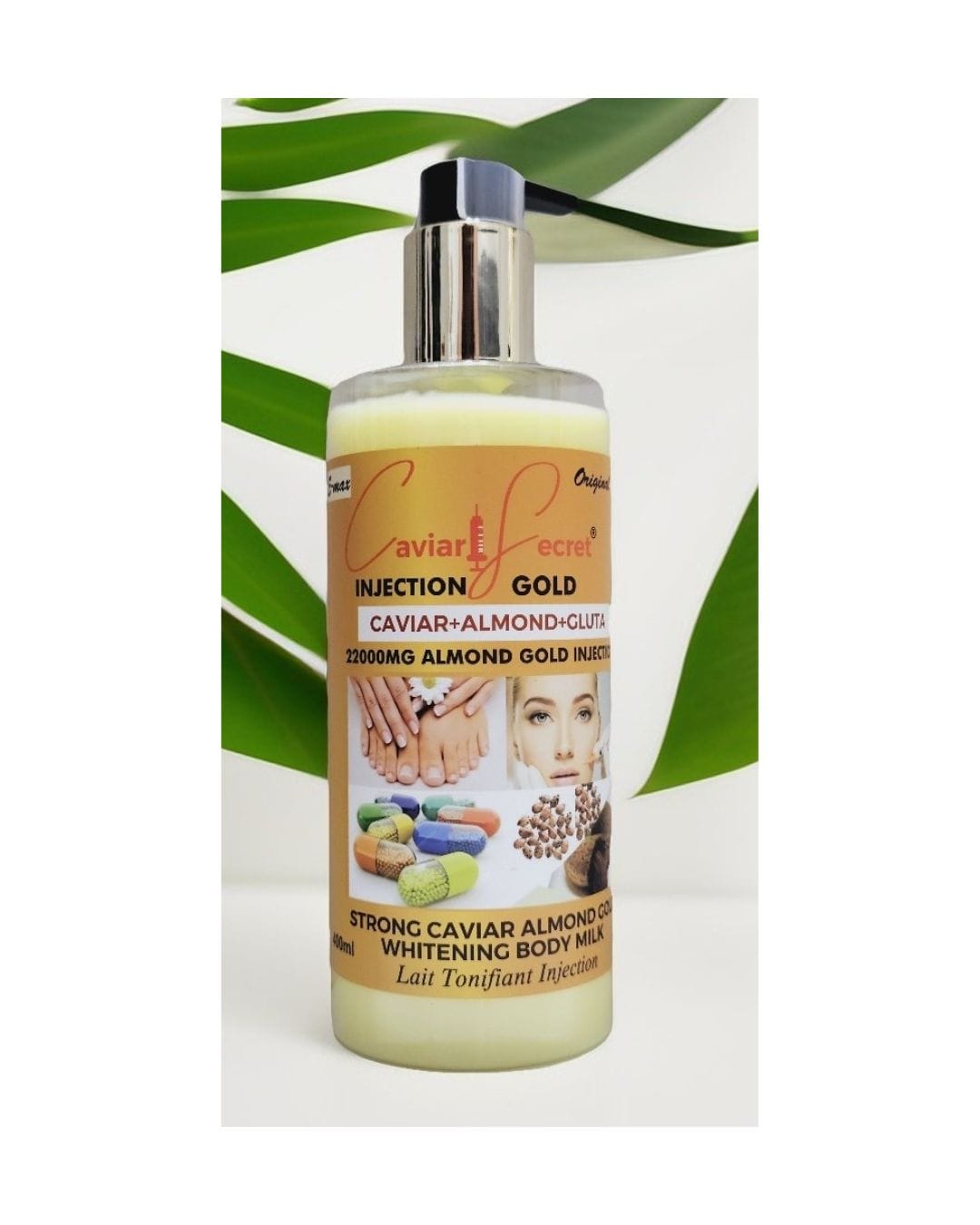 Caviar Secret Injection Carrot + Almond + Gluta Whitening Body Milk