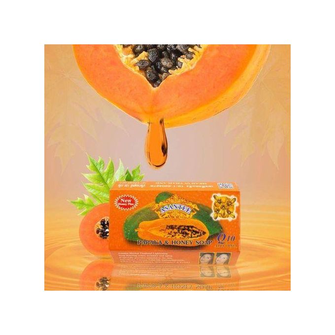 Asantee 3pcs Papaya And Honey Skin Whitening Anti Acne Facial Soap