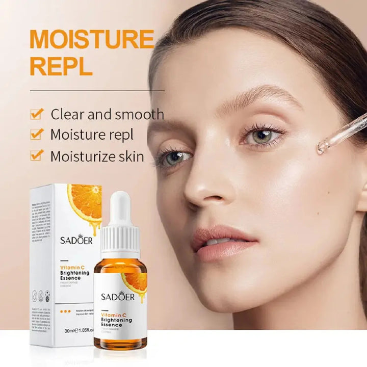 SADOER 2 Pcs Vitamin C Face Brightening Serum Vitamin C Serum Moisturizing Serum For Radiant Skin
