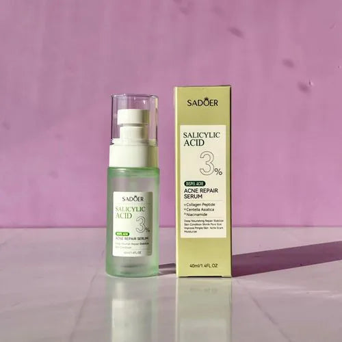 SADOER 4 in 1 ACNE REMOVAL SET!!! Salicylic Acid 3% Face Cleanser + Toner + Serum + Cream