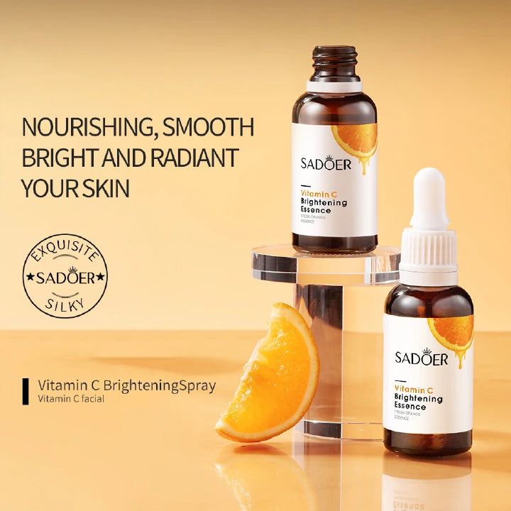 SADOER 2 Pcs Vitamin C Face Brightening Serum Vitamin C Serum Moisturizing Serum For Radiant Skin