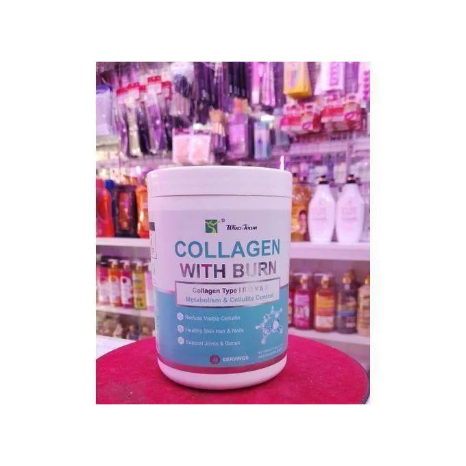 Collagen with Burn Multi Collagen Powder with Fat-Burning Support Types I, II, III, V, X + Hyaluronic Acid
