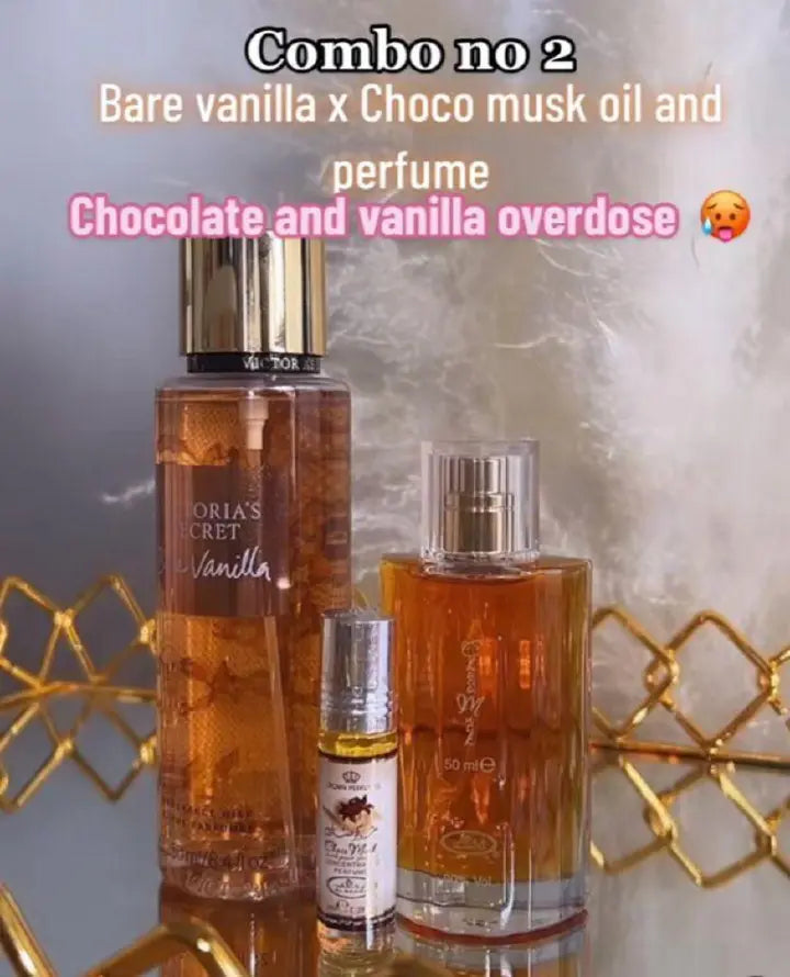 3 In 1 BEST PERFUME COMBO!!!!: Bare Vanilla + Choco Musk + (FREE Choco Musk Oil)