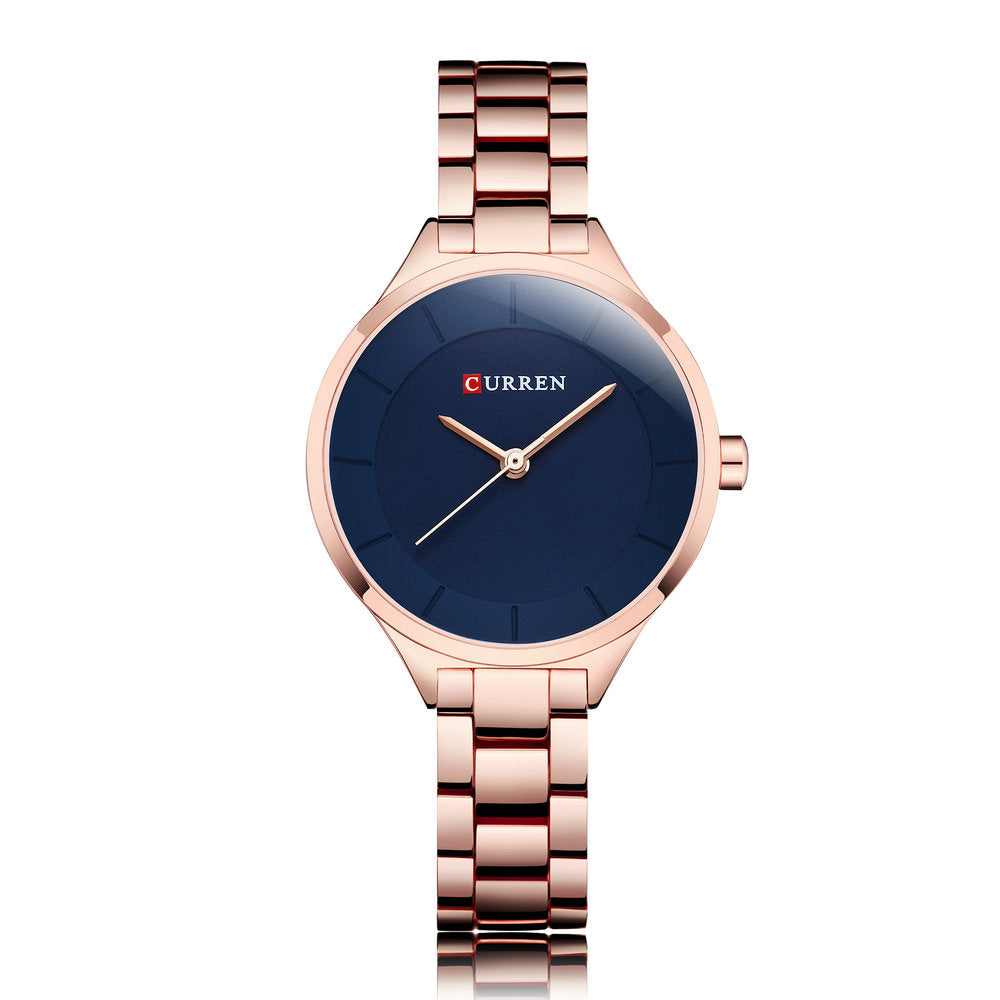 CURREN 9015 Women New Style Quartz Watch Ladies Casual Chain Steel Band Wristwatches