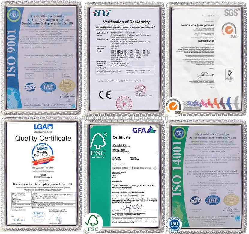 Commercial Merchandising Beauty Salon Display Shelves Custom Design Beauty Display Showcase with LED Light