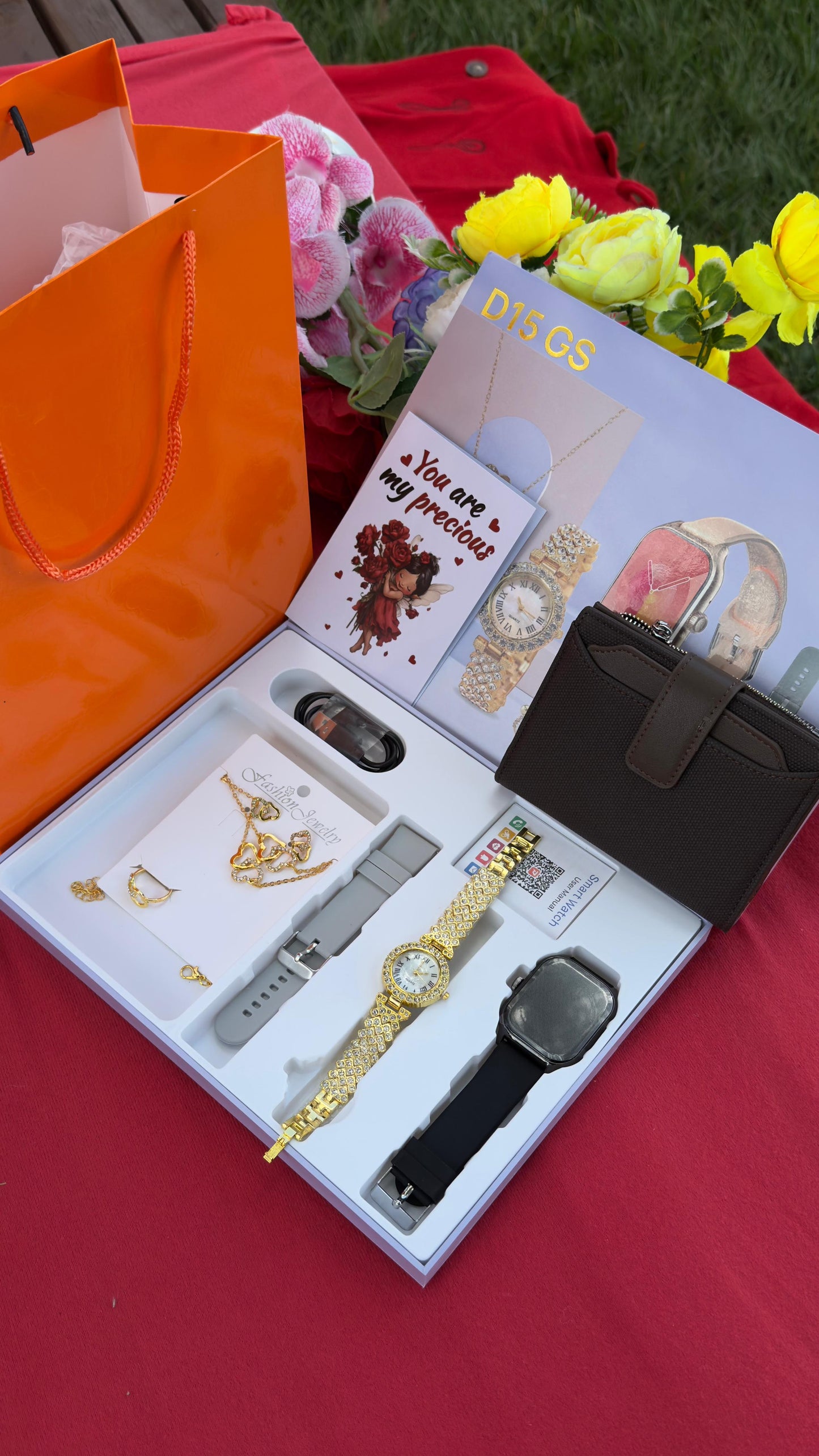 VALENTINES LADIES GIFT SET💞👩‍❤️‍💋‍👩  🎁SMARTWATCH x PURSE