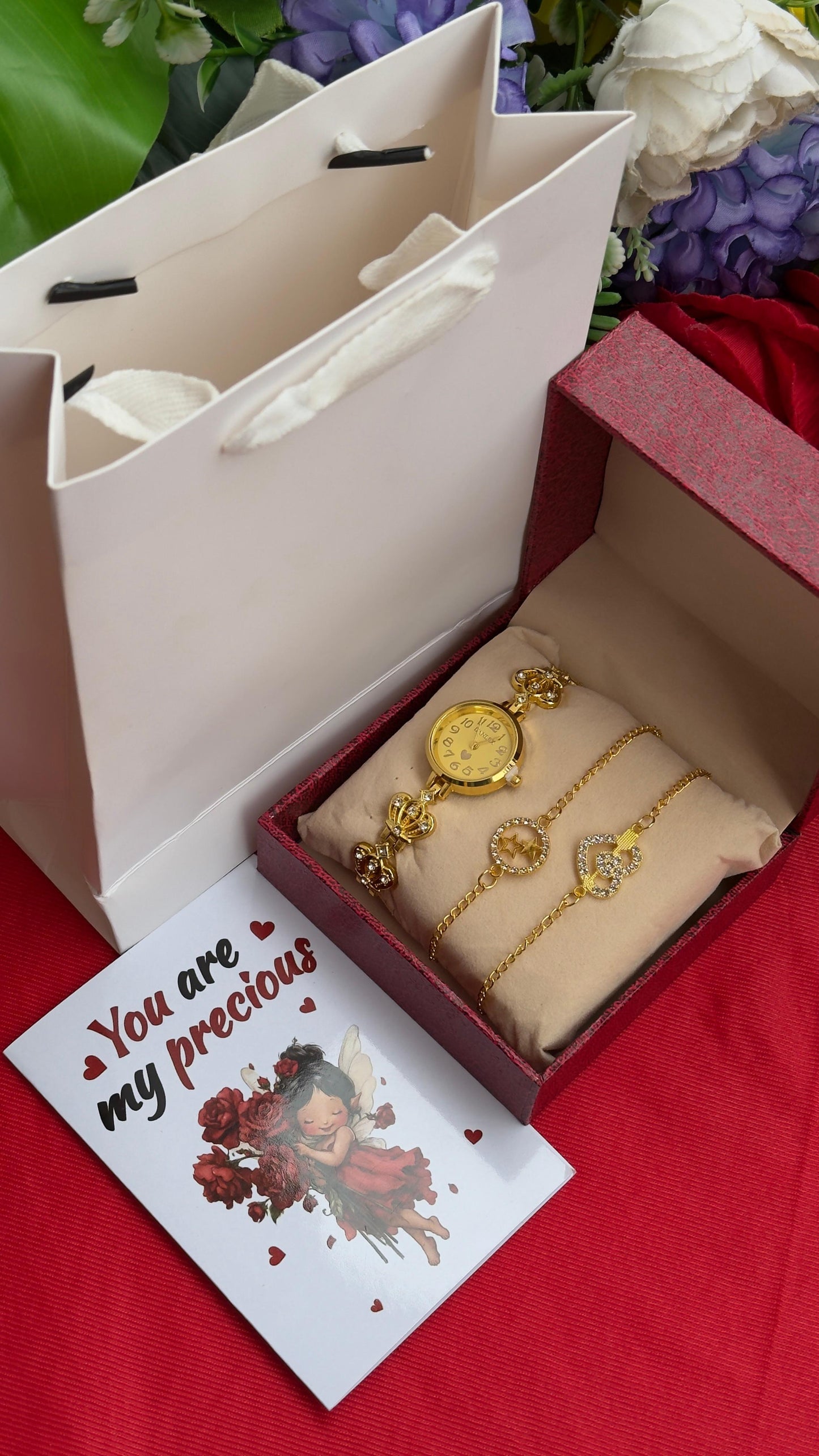 💕❤️VALENTINES LADIES GIFT SET💞👩‍❤️‍💋‍👩        ❣️Ladies Watch      ❣️Jewelry set