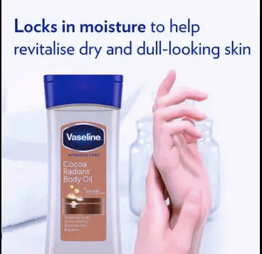 Vaseline Intensive Care Cocoa Radiant Body Oil With Pure Cocoa For Glowing Skin -200ml