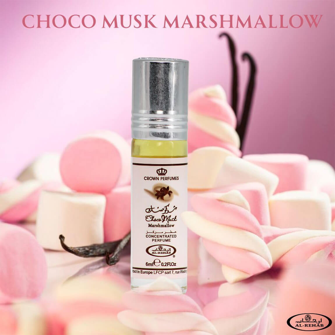 Al-Rehab Choco Musk Marshmallow Perfume Oil 6ml *2