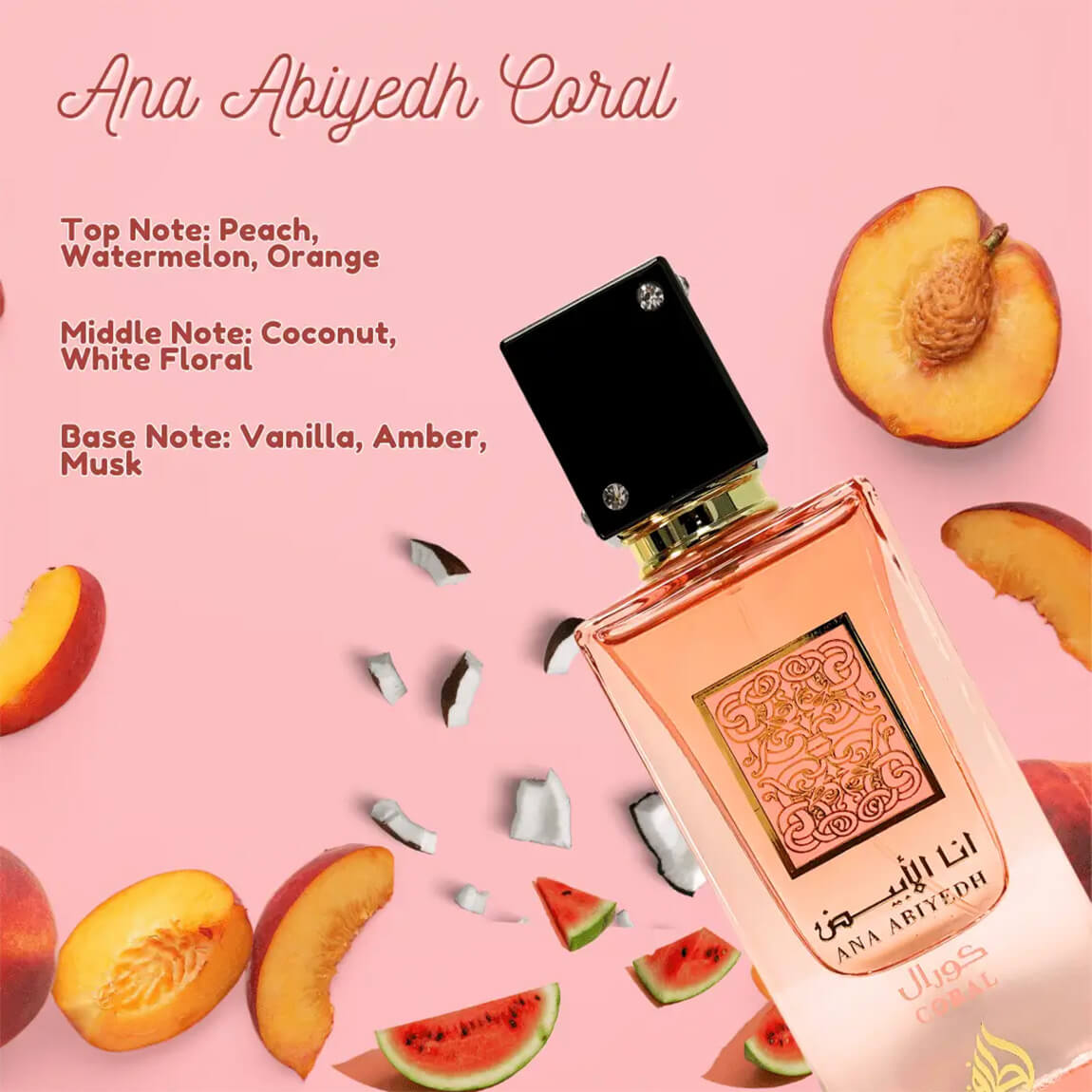 Lattafa Ana Abiyedh Coral Eau de Parfum 60ml