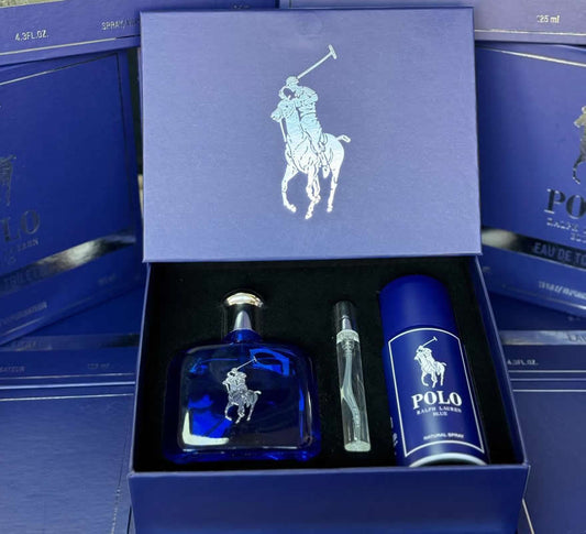 RALPH LAUREN POLO BLUE PARFUM 125ML Men Gift Set