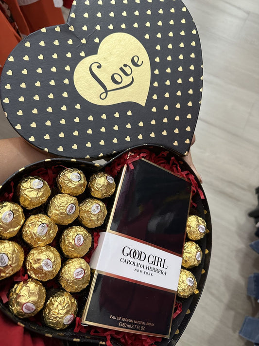 Perfume In A gift Box with Ferrero Rocher Chocolates