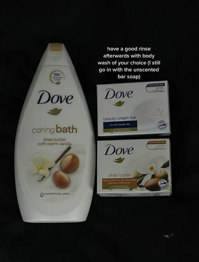 3 in 1 Shower 🚿 Care Set 🧡: Dove Purely Pampering Body Wash + Dove Pampering Cream Bar + Original Beauty Cream Bar