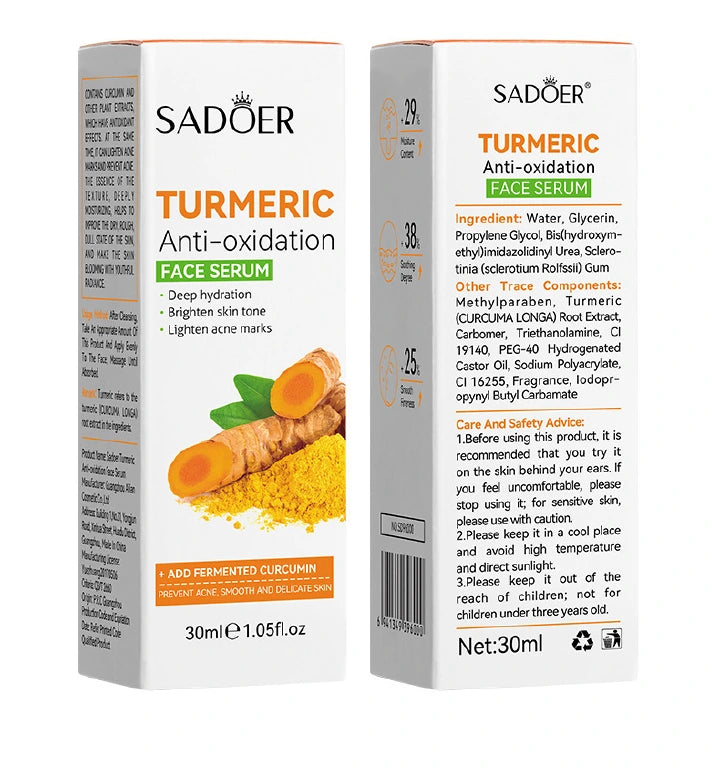 SADOER 2 in 1, Tumeric Serum + Tumeric Soap, Turmeric Serum and Turmeric Soap, Cleans Dirt and Oil Residual  Clears Pores, Shrinks Pore,