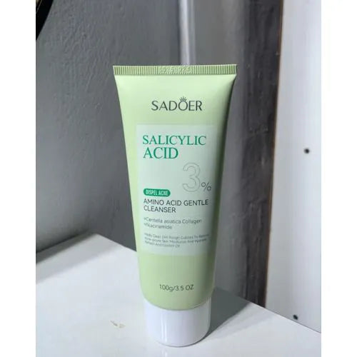 SADOER 4 in 1 ACNE REMOVAL SET!!! Salicylic Acid 3% Face Cleanser + Toner + Serum + Cream