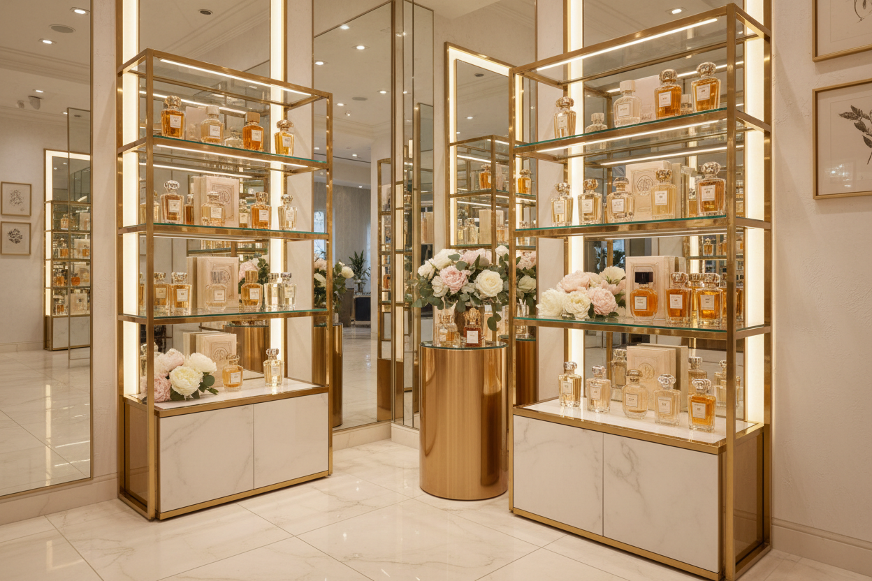GENERATE A PERFUME SHOP DISPLAY 