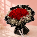 Grand Red – 100 Red Roses & Baby's Breath Bouquet