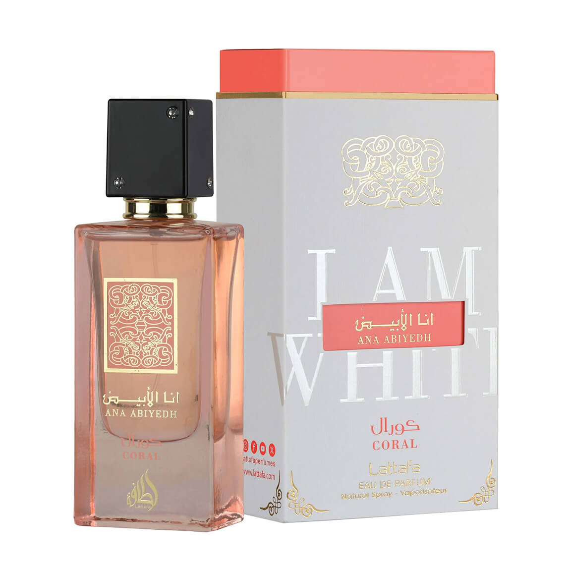 Lattafa Ana Abiyedh Coral Eau de Parfum 60ml