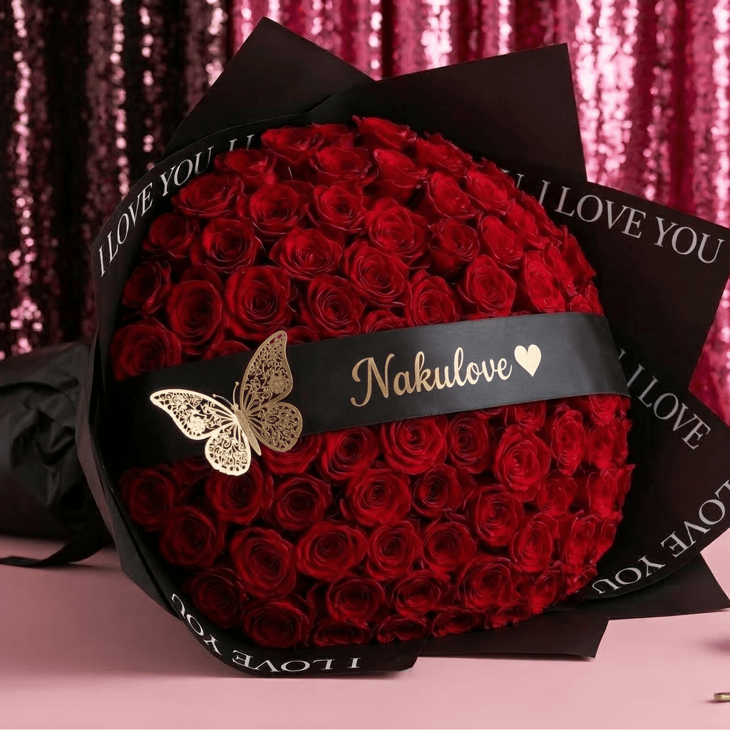 Nakulove Heart Red Roses Bouquet