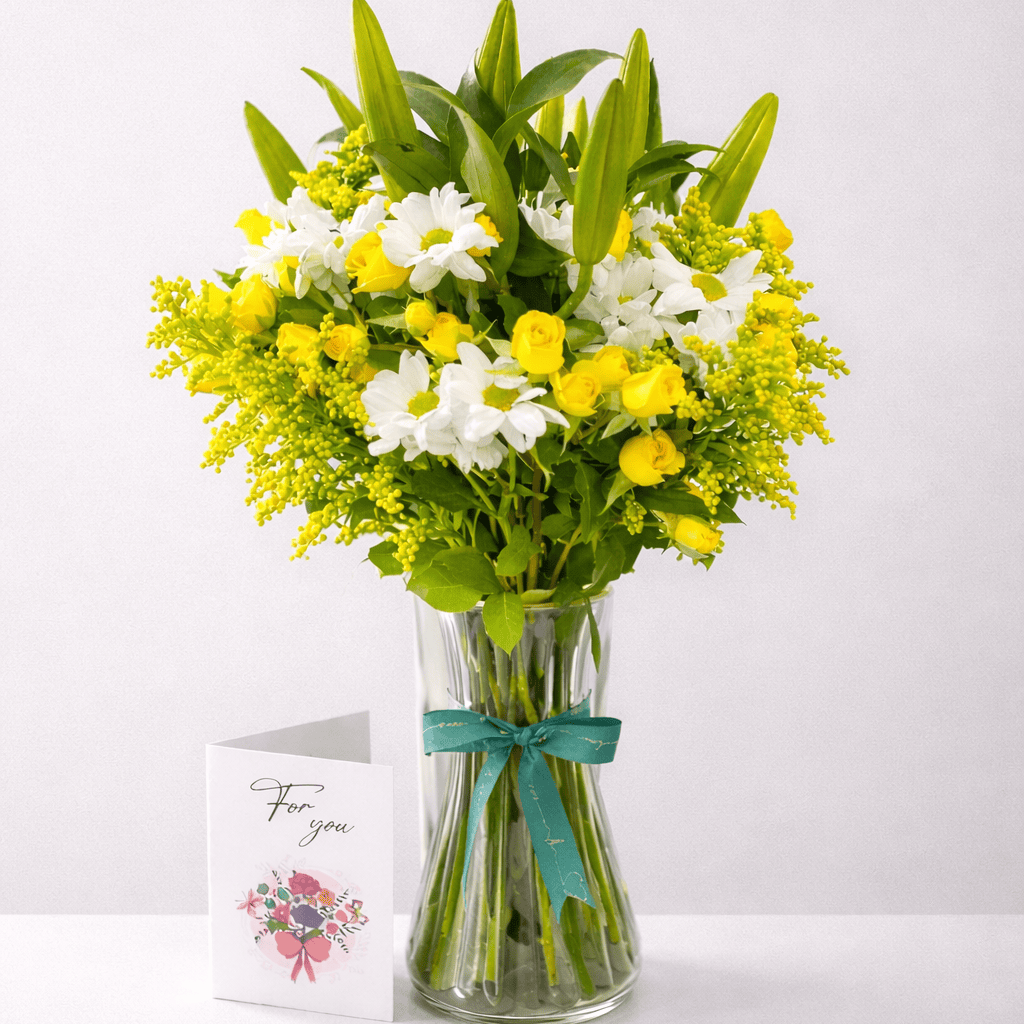 Pure Grace White Lilies & Seasonal Blooms Flower Vase