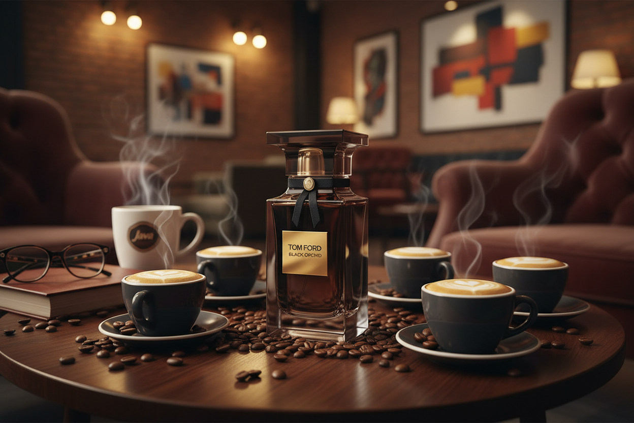 TOM FORD Black Orchid in a coffee table at java